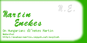 martin enekes business card